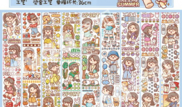 吃瓜手帐贴,手帐中的美食时光