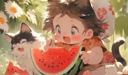 吃瓜女孩可爱卡通头像